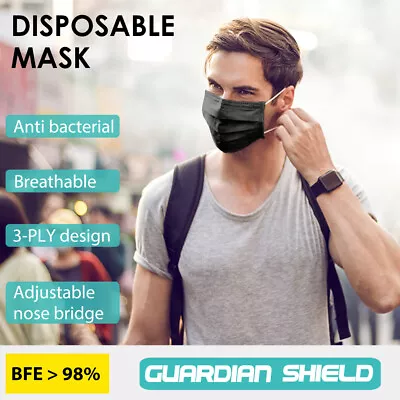 Disposable Protective Face Masks BFE>98% Anti Bacterial Filter 3 Layer Meltblown • $11